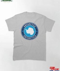 Antarctica Emblem With Map Of Classic T-Shirt Unisex