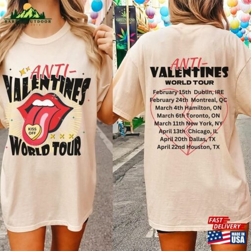 Anti Valentine Day World Tour Retro Valentines Shirt Unisex Classic