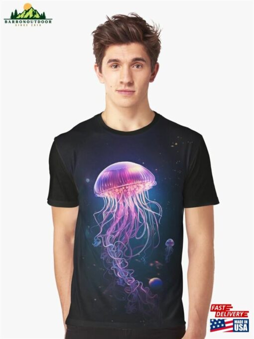 Aquatic Glitter The Mesmerizing Dance Of Medusa Graphic T-Shirt Hoodie