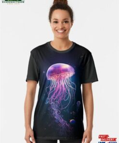 Aquatic Glitter The Mesmerizing Dance Of Medusa Graphic T-Shirt Hoodie