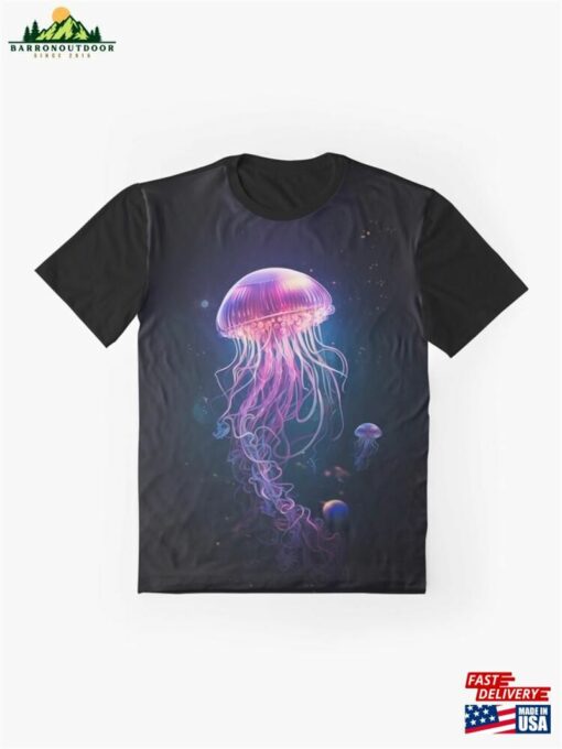 Aquatic Glitter The Mesmerizing Dance Of Medusa Graphic T-Shirt Hoodie