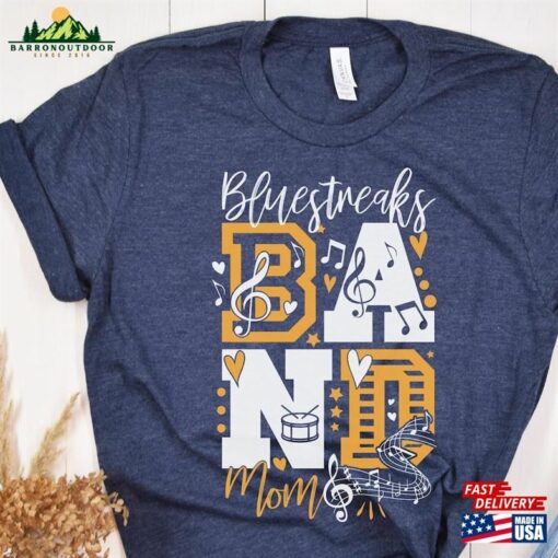 Archbold Bluestreaks Band Mom Drum Bella Canvas Unisex Tee Classic