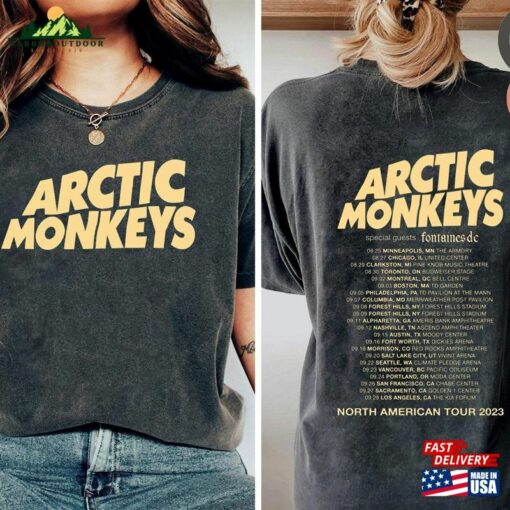 Arctic Monkey 2023 North America Tour Dates Sweatshirt Music Lyrics Shirt Concert Tee T-Shirt Hoodie