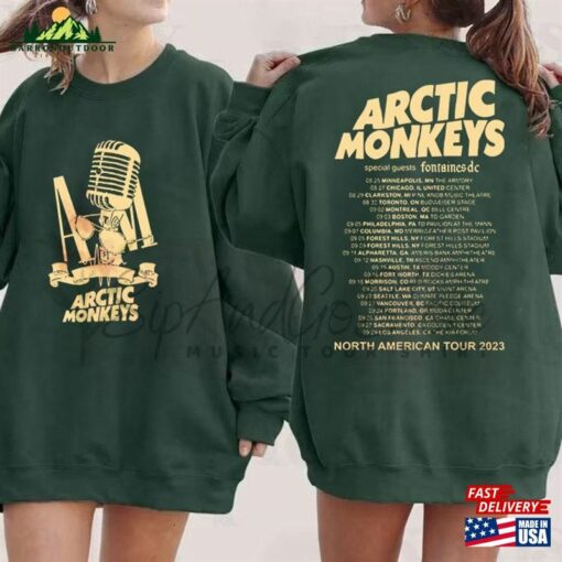 Arctic Monkey 2023 Tour Sweatshirt Music Lyrics Shirt North America T-Shirt Hoodie Classic