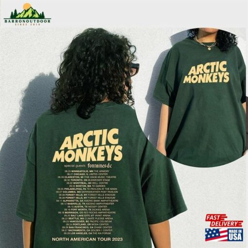 Arctic Monkey 23 North America Tour Dates Shirt Am T-Shirt Unisex