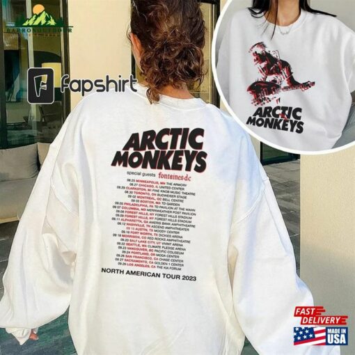 Arctic Monkey 23 North America Tour Dates Shirt Music Lyrics Artic T-Shirt Hoodie Classic