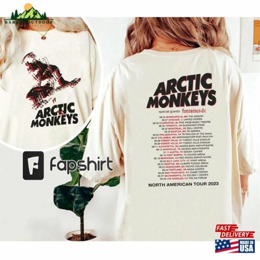 Arctic Monkey 23 North America Tour Dates Shirt Music Lyrics Artic T-Shirt Hoodie Classic