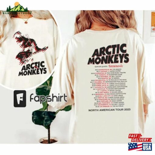 Arctic Monkey 23 North America Tour Dates Shirt Music Lyrics Artic T-Shirt Unisex Sweatshirt