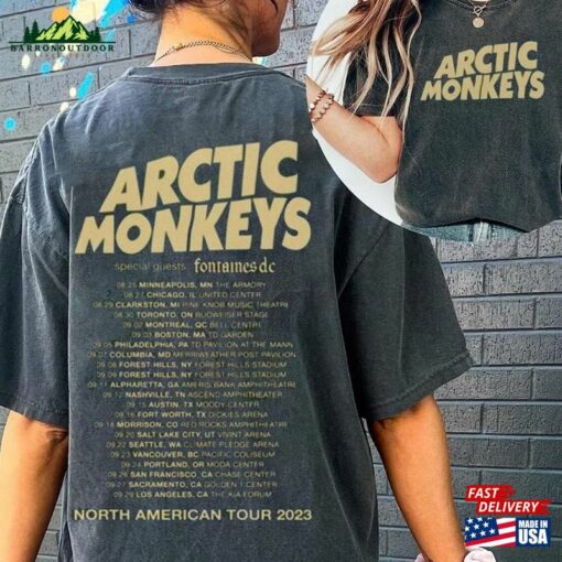 Arctic Monkeys 2023 North America Tour Dates Shirt Music Concert Hoodie Classic