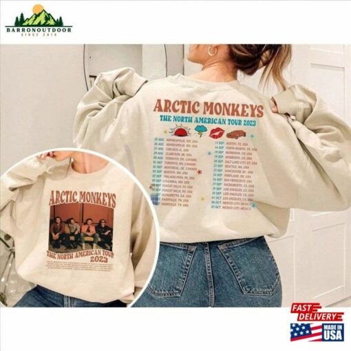 Arctic Monkeys 2023 North America Tour Dates Sweatshirt Merch Music Lyrics T-Shirt