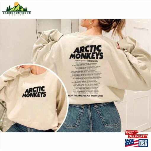 Arctic Monkeys 2023 North America Tour Dates Sweatshirt Music Lyrics T-Shirt Concert Tee Classic