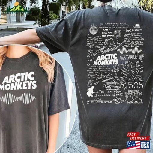 Arctic Monkeys 2023 North America Tour Dates T-Shirt Music Lyrics Sweatshirt Hoodie