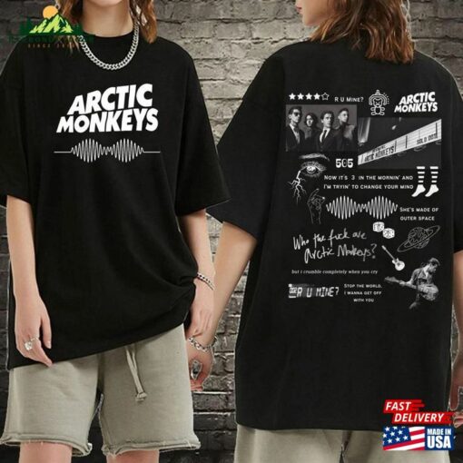 Arctic Monkeys Band 2 Side Shirt Lyric Merch Classic T-Shirt