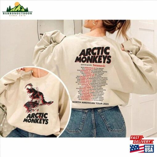 Arctic Monkeys Band Sweatshirt 2023 North America Tour Dates T-Shirt Music Concert Tee Hoodie