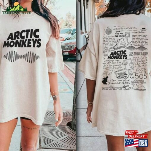 Arctic Monkeys Band T-Shirt Lyric Shirt Merch Doodle Artic Am Album T Unisex