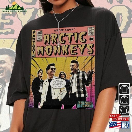 Arctic Monkeys Comic Shirt 90S Vintage Merch Book Art Do I Wanna Know Am Album World Tour Ticket 2023 Graphic Tee Gift V1 Com2405kh Classic Hoodie