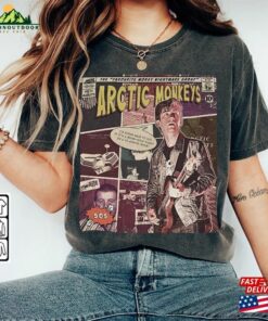 Arctic Monkeys Comic Shirt 90S Vintage Merch Book Art Favourite Worst Nightmare Album World Tour 2023 Graphic Tee Gift V2 Com2405kh Unisex Hoodie 1