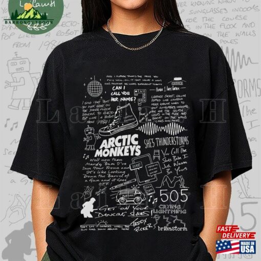 Arctic Monkeys Lyrics T-Shirt Doodle Shirt The Car Tour 2023 Sweatshirt Unisex