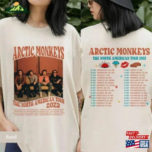 Arctic Monkeys The Car Tour 2023 Dates Double Sides Shirt Alex Turner Hoodie Classic