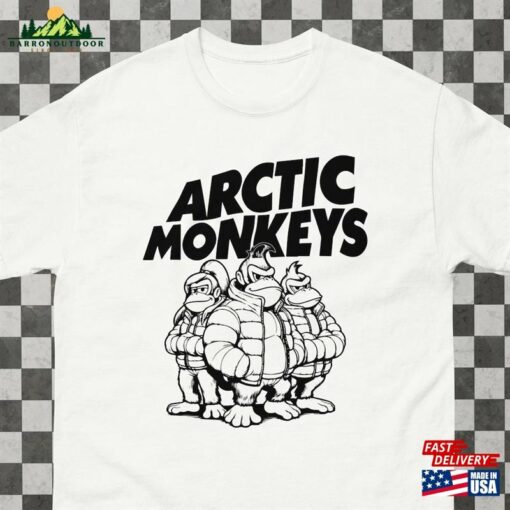 Arctic Monkeys X Kong T-Shirt Retro Band Tee With Puffer Jacket Design Hoodie Sweatshirt