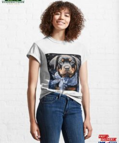 Arctic Rottweiler Puppy Painting Classic T-Shirt