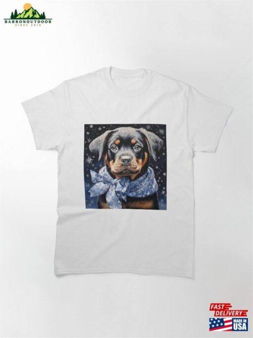 Arctic Rottweiler Puppy Painting Classic T-Shirt