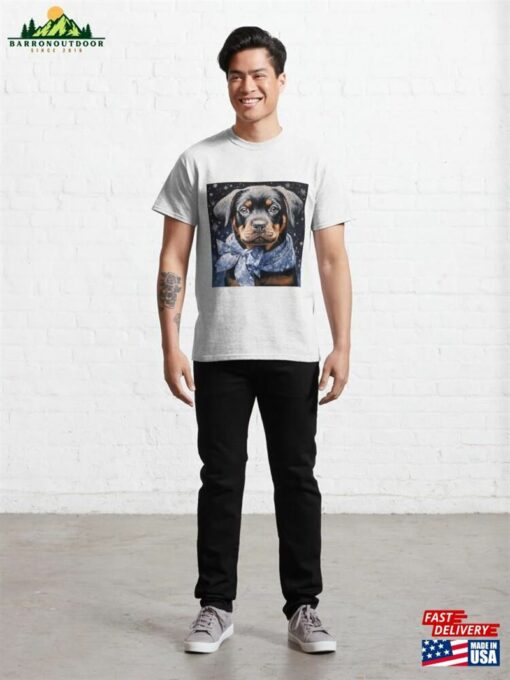 Arctic Rottweiler Puppy Painting Classic T-Shirt