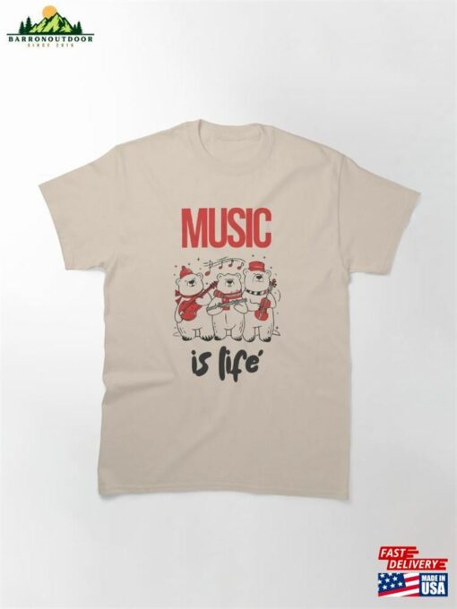 Arctic Symphony Trio Of Musical Polar Bears Classic T-Shirt Unisex Sweatshirt