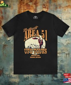 Area 51 T Shirt Ufo Tours Groom Lake Tee Rachel Nevada Alien Top Extraterrestrial Gift Sci Fi Conspiracy Apparel Multiple Colors Classic Hoodie 1