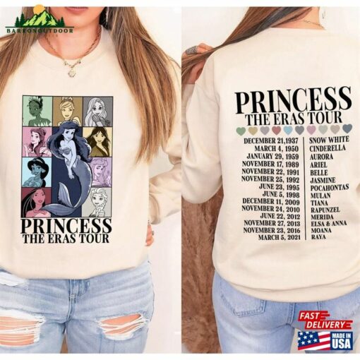 Ariel Princess Eras Tour Shirt Little Mermaid Disneyland Tee T-Shirt Sweatshirt