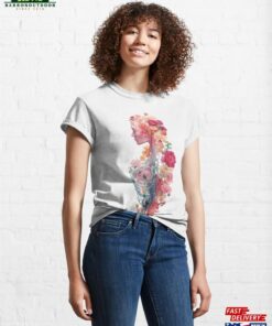 Artful Harmony Fusion Of Skeleton And Floral Elements Classic T Shirt Sweatshirt 1