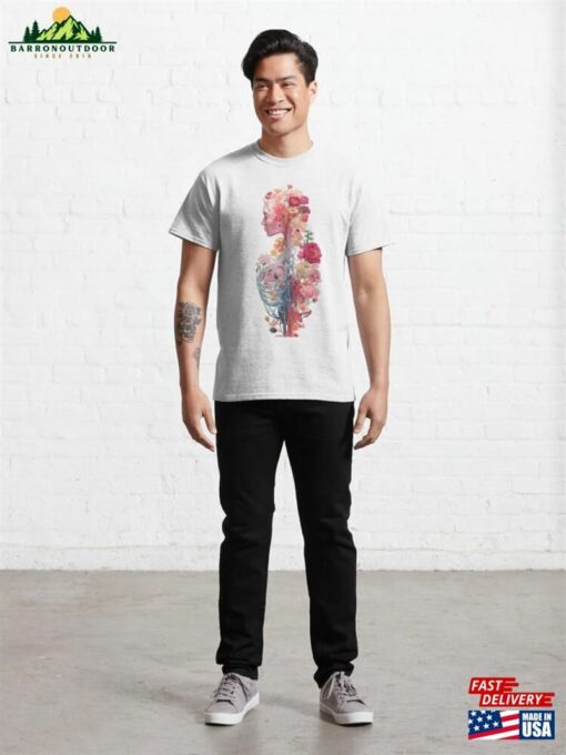 Artful Harmony Fusion Of Skeleton And Floral Elements Classic T-Shirt Sweatshirt