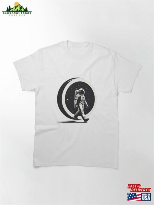 Astronaut In Space Silhouette Classic T-Shirt Unisex