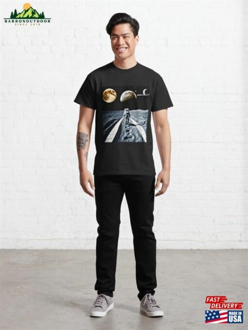 Astronaut Moon Landing Abstract Art Classic T-Shirt Hoodie