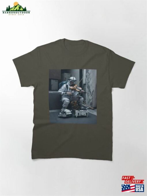 Astronaut Playing Violin Classic T-Shirt