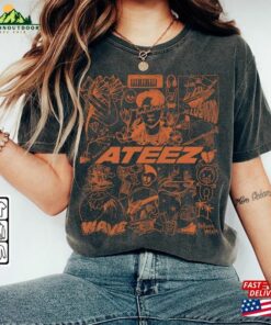 Ateez Kpop Doodle Art Shirt Vintage Merch Tee Album Lyric Tattoo Design Sweatshirt Classic T-Shirt