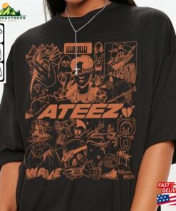 Ateez Kpop Doodle Art Shirt Vintage Merch Tee Album Lyric Tattoo Design Sweatshirt Unisex Classic Ateez Kpop Doodle Art Shirt Vintage Merch Tee Album Lyric Tattoo Design Sweatshirt Unisex Classic
