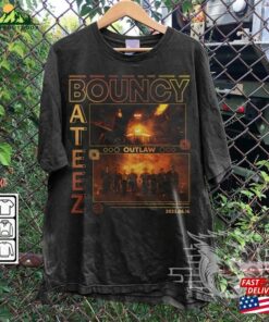 Ateez Kpop Shirt Outlaw Tee Bouncy World Tour 2023 Fellowship Break The Wall Hoodie Classic Unisex 3
