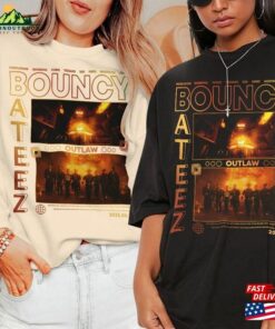 Ateez Kpop Shirt Outlaw Tee Bouncy World Tour 2023 Fellowship Break The Wall Hoodie Classic Unisex 4