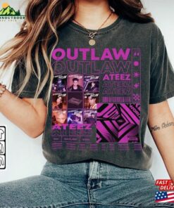 Ateez Kpop Shirt Outlaw Tee V1 Hongjoong Seonghwa Yunho Yeosang San Mingi Wooyoung Jongho Hoodie T-Shirt 2 Ateez Kpop Shirt Outlaw Tee V1 Hongjoong Seonghwa Yunho Yeosang San Mingi Wooyoung Jongho Hoodie T Shirt 3