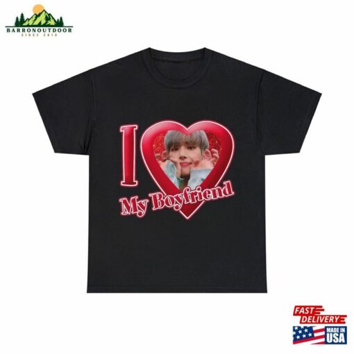 Ateez Mingi Cute Photo I Love My Boyfriend Shirt Custom Merch Unisex Classic