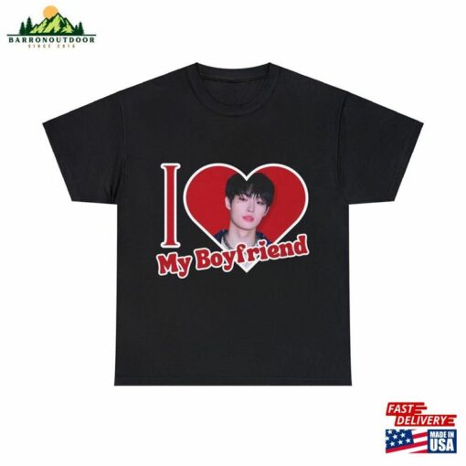 Ateez Mingi I Love My Boyfriend Shirt Custom Song Airport Photo Merch Classic Hoodie