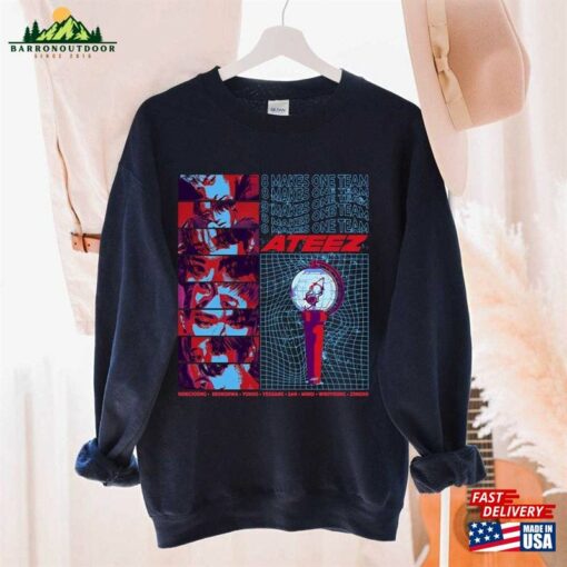 Ateez Outlaw Shirt Ot8 Retro Kpop Unisex Sweatshirt