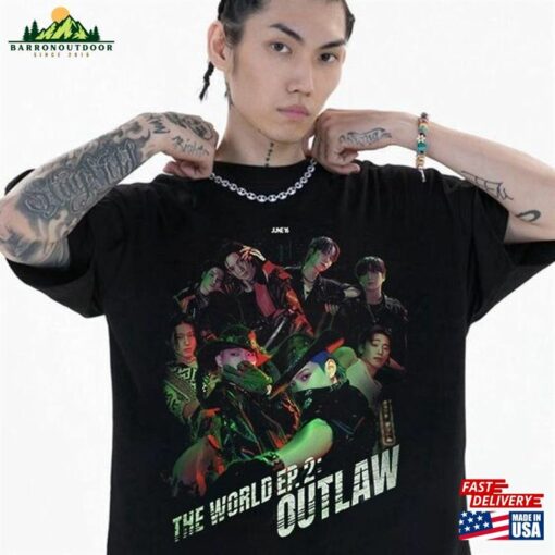 Ateez Outlaw Shirt The World Ep2 Merch Tour T-Shirt Hoodie Unisex