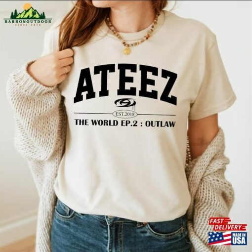 Ateez Outlaw Sweatshirt The World Ep2 Shirt Tour Hoodie T-Shirt