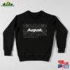 August T-Shirt Hoodie Jumper Taylor Swift Unisex