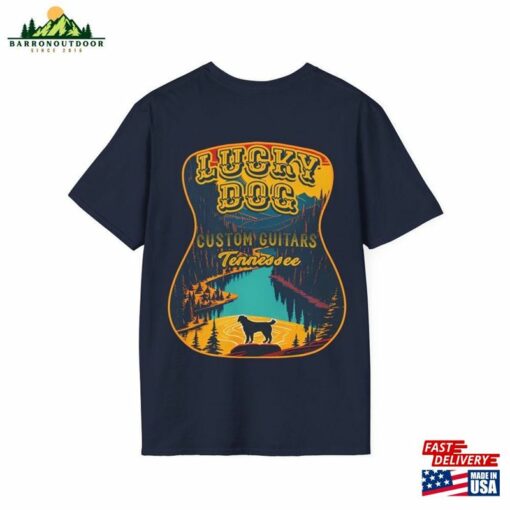 Australia Buyers Only Lucky Dog Guitars T-Shirt Tennessee Mountains Custom Band Concert Hiking Nature Bigfoot Big Foot Camping Ford Chevy Unisex Hoodie