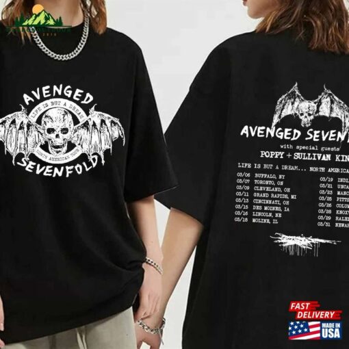 Avenged Sevenfold Life Is But A Dream North American Tour 2024 Shirt Band Fan Hoodie Unisex