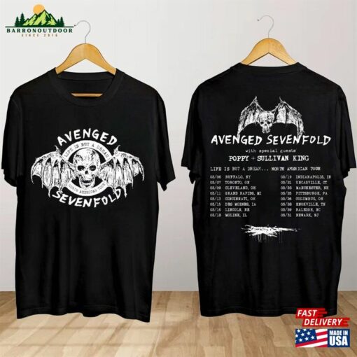 Avenged Sevenfold Life Is But A Dream Tour 2024 T-Shirt Concert Shirt Hoodie