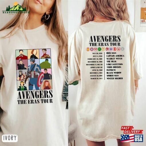 Avengers The Eras Tour Sweatshirt Avenger Assemble Shirt Marvel Fan Gift Hoodie